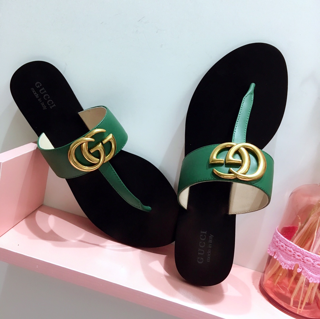 G*u*i marmont leather sandal green ‎612138