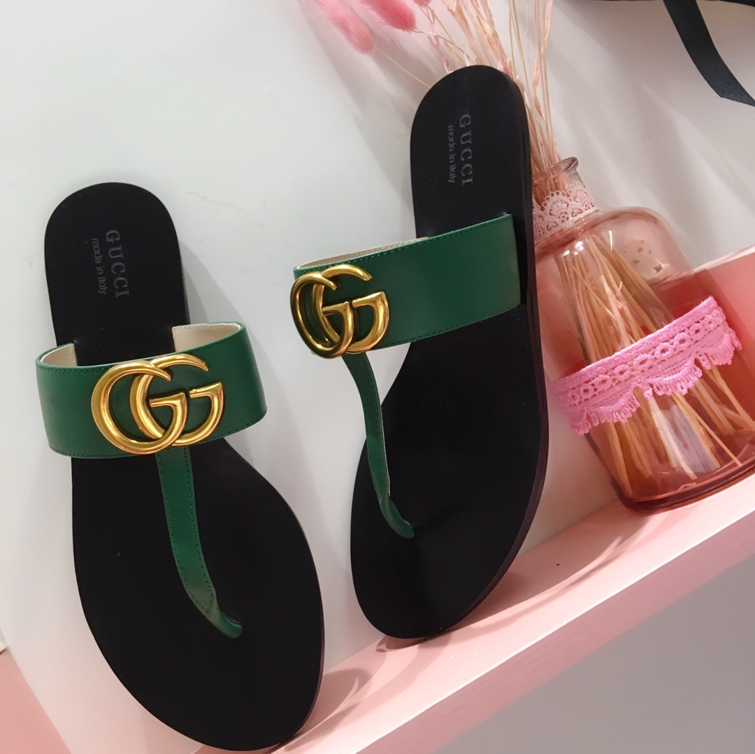 G*u*i marmont leather sandal green ‎612138