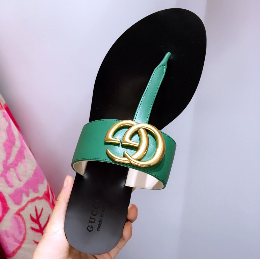 G*u*i marmont leather sandal green ‎612138