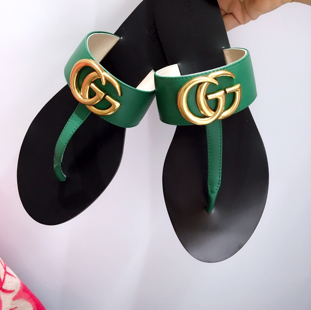 G*u*i marmont leather sandal green ‎612138