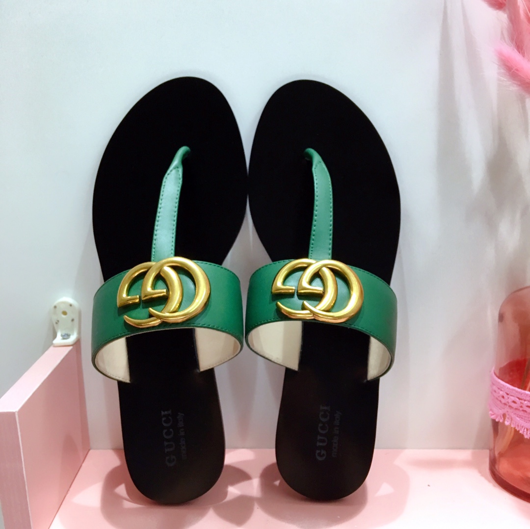 G*u*i marmont leather sandal green ‎612138