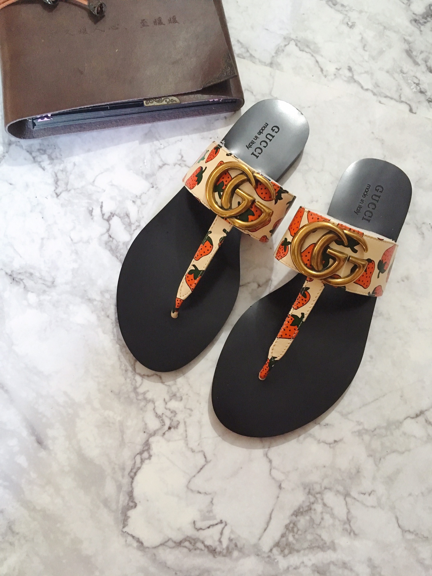 G*u*i marmont leather sandal multicolour ‎612138