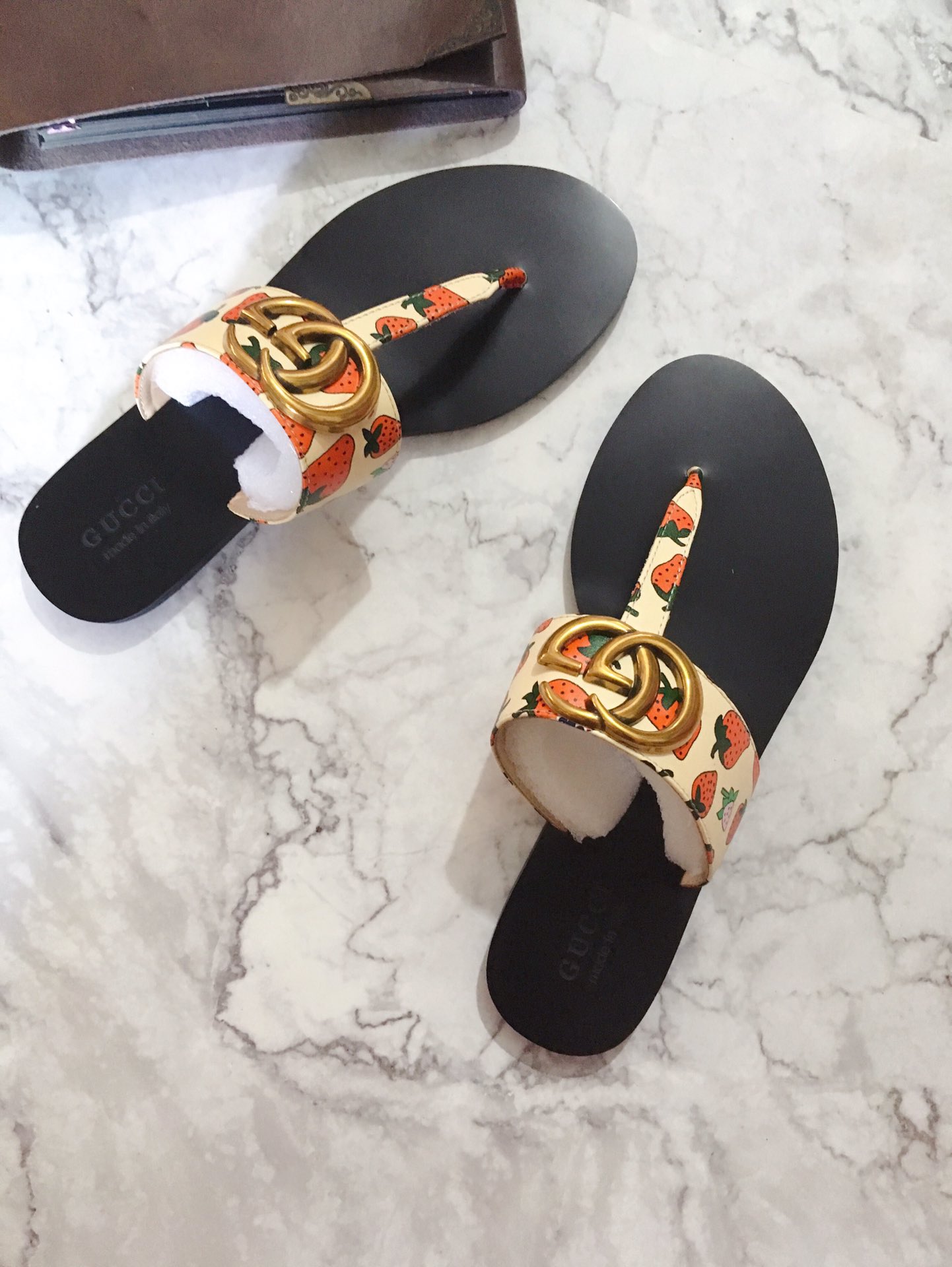 G*u*i marmont leather sandal multicolour ‎612138