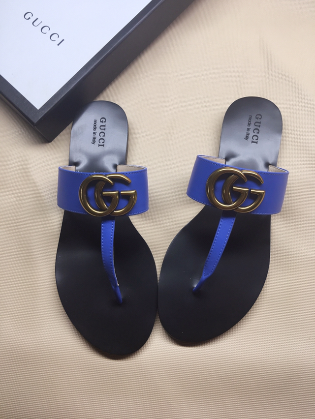 G*u*i marmont leather sandal blue ‎612138