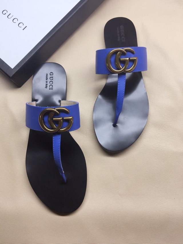 G*u*i marmont leather sandal blue ‎612138