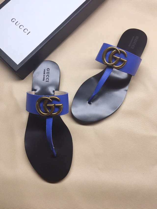 G*u*i marmont leather sandal blue ‎612138