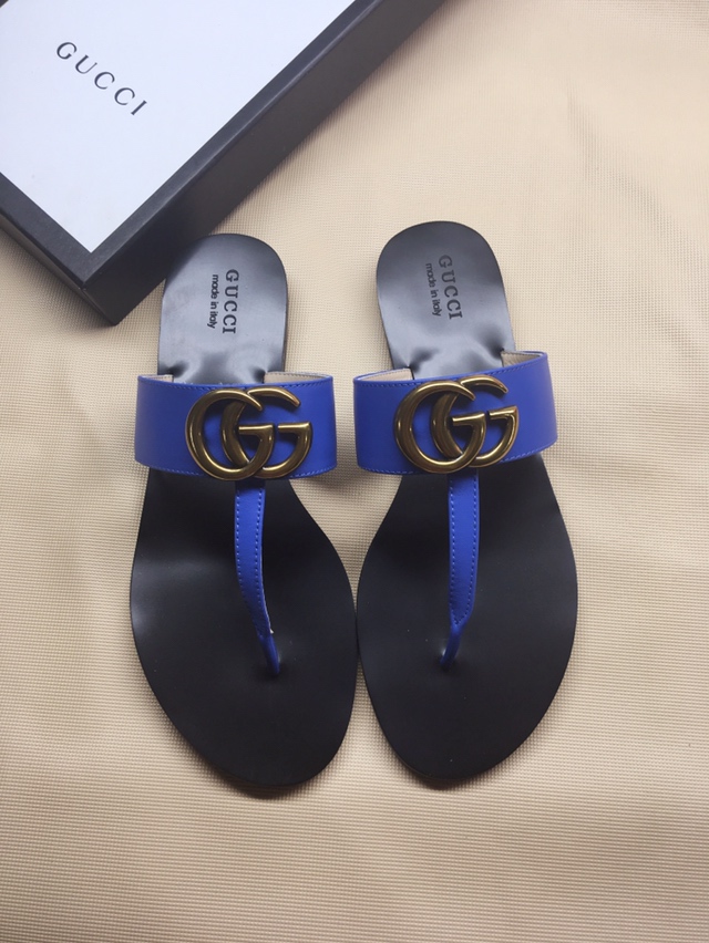 G*u*i marmont leather sandal blue ‎612138