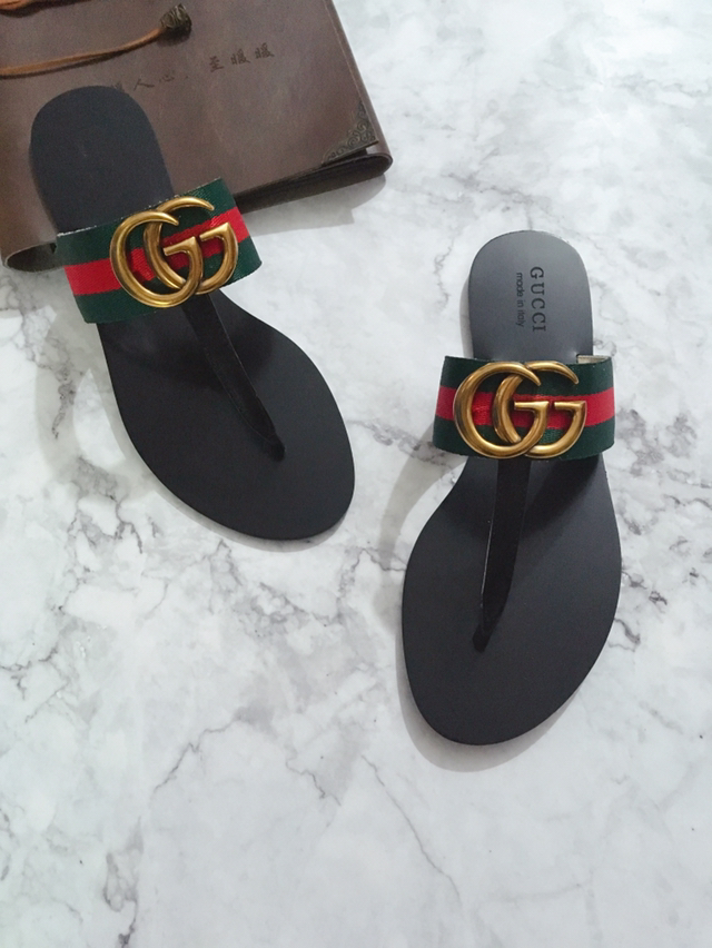 G*u*i marmont leather sandal red and green ‎612138