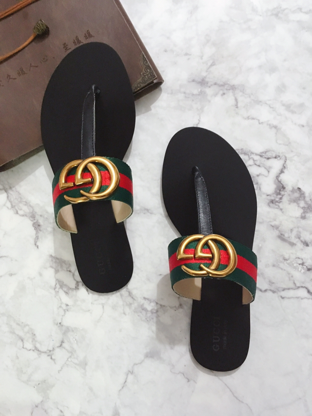 G*u*i marmont leather sandal red and green ‎612138
