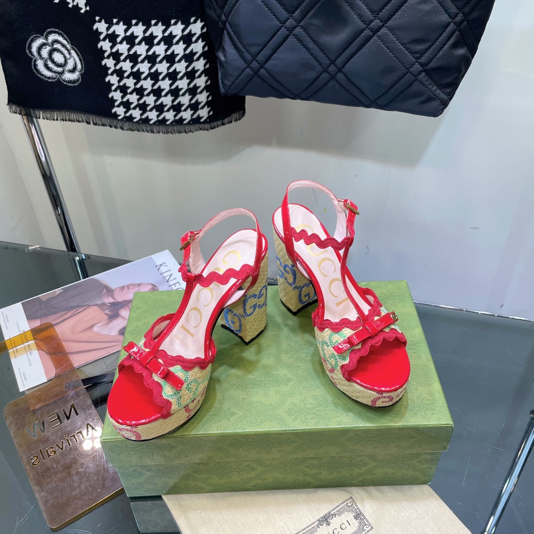 G*u*i sup*e platform sandals red ‎730022