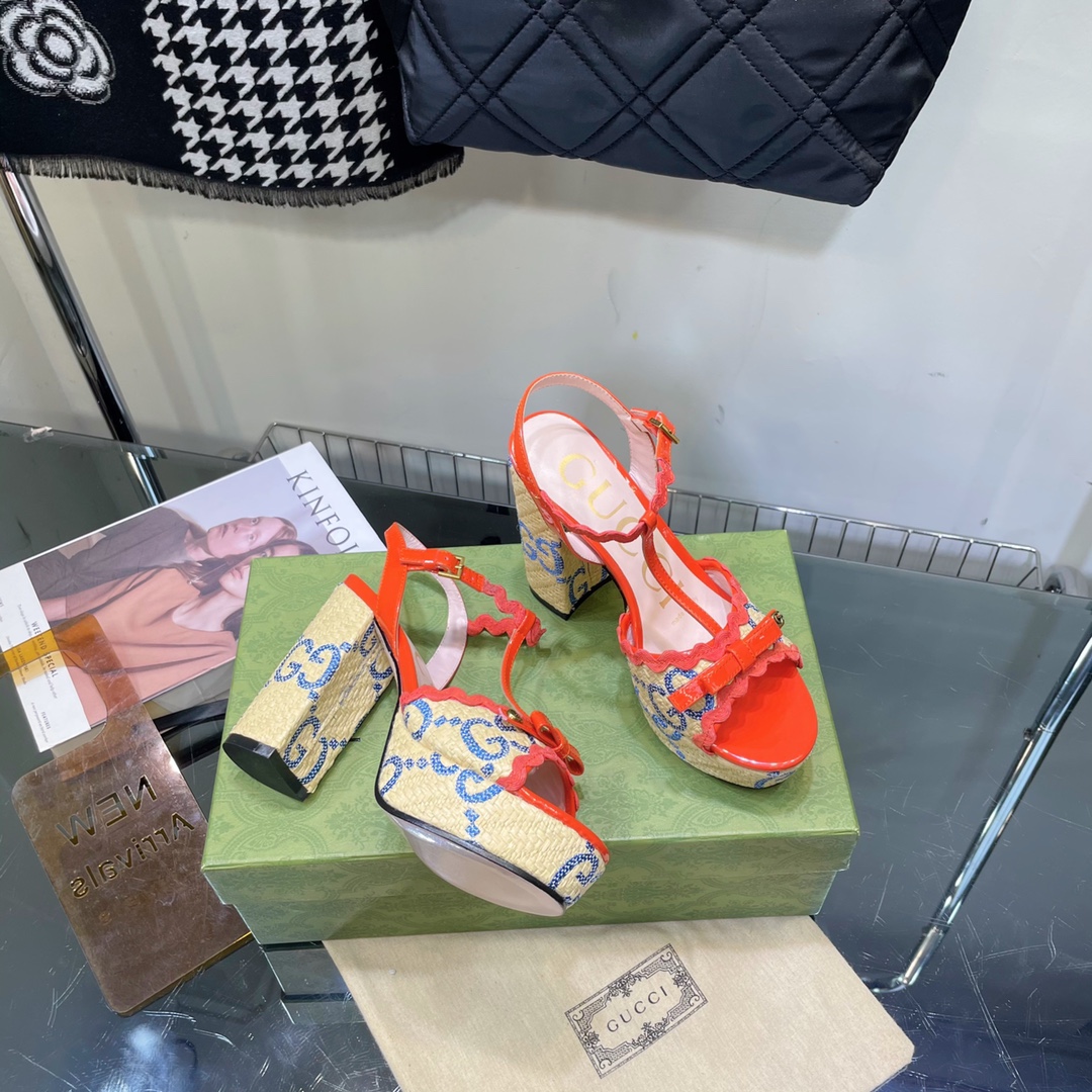 G*u*i sup*e platform sandals red ‎730022