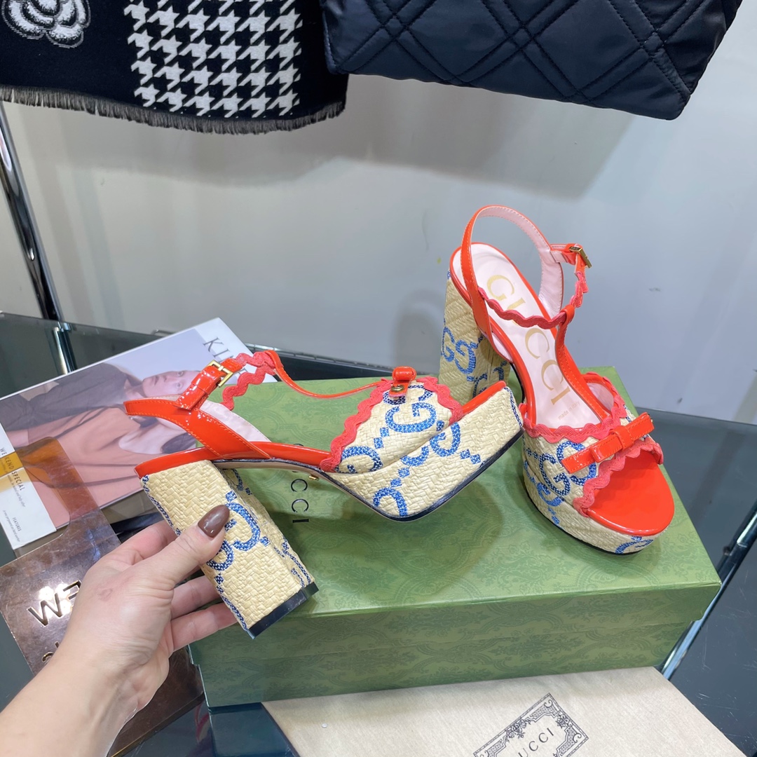 G*u*i sup*e platform sandals red ‎730022