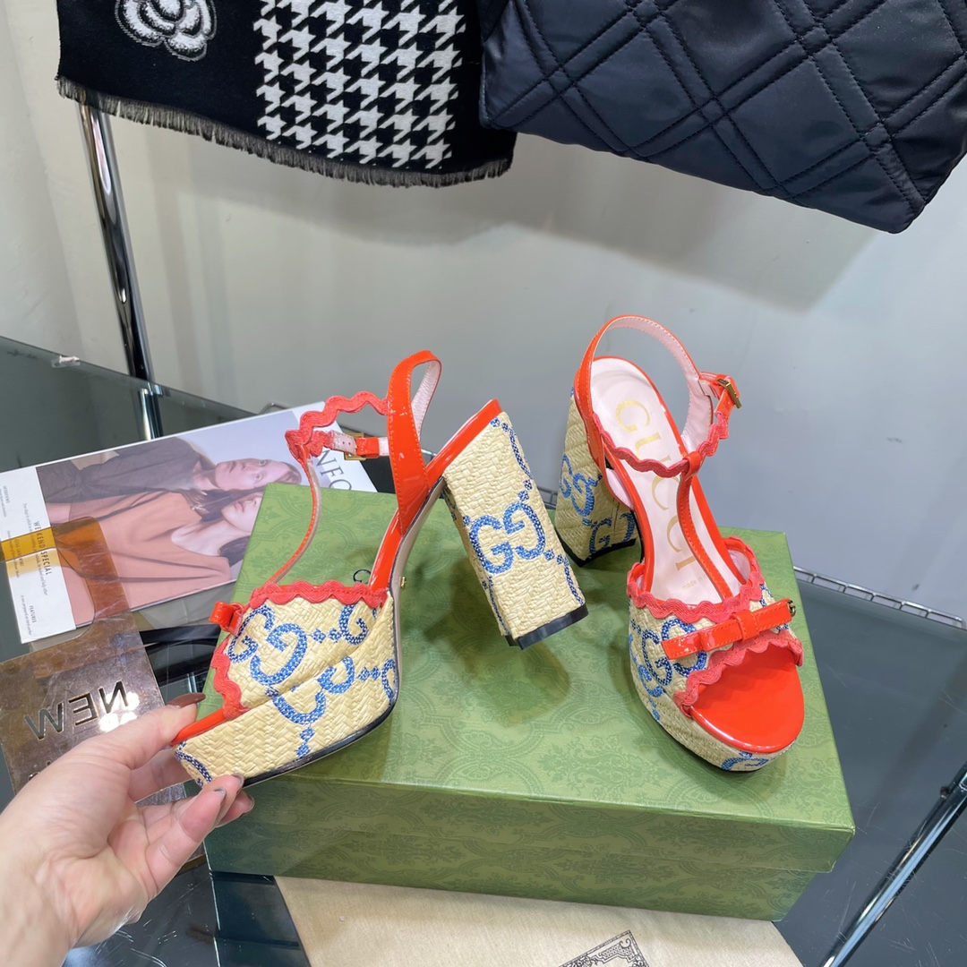 G*u*i sup*e platform sandals red ‎730022