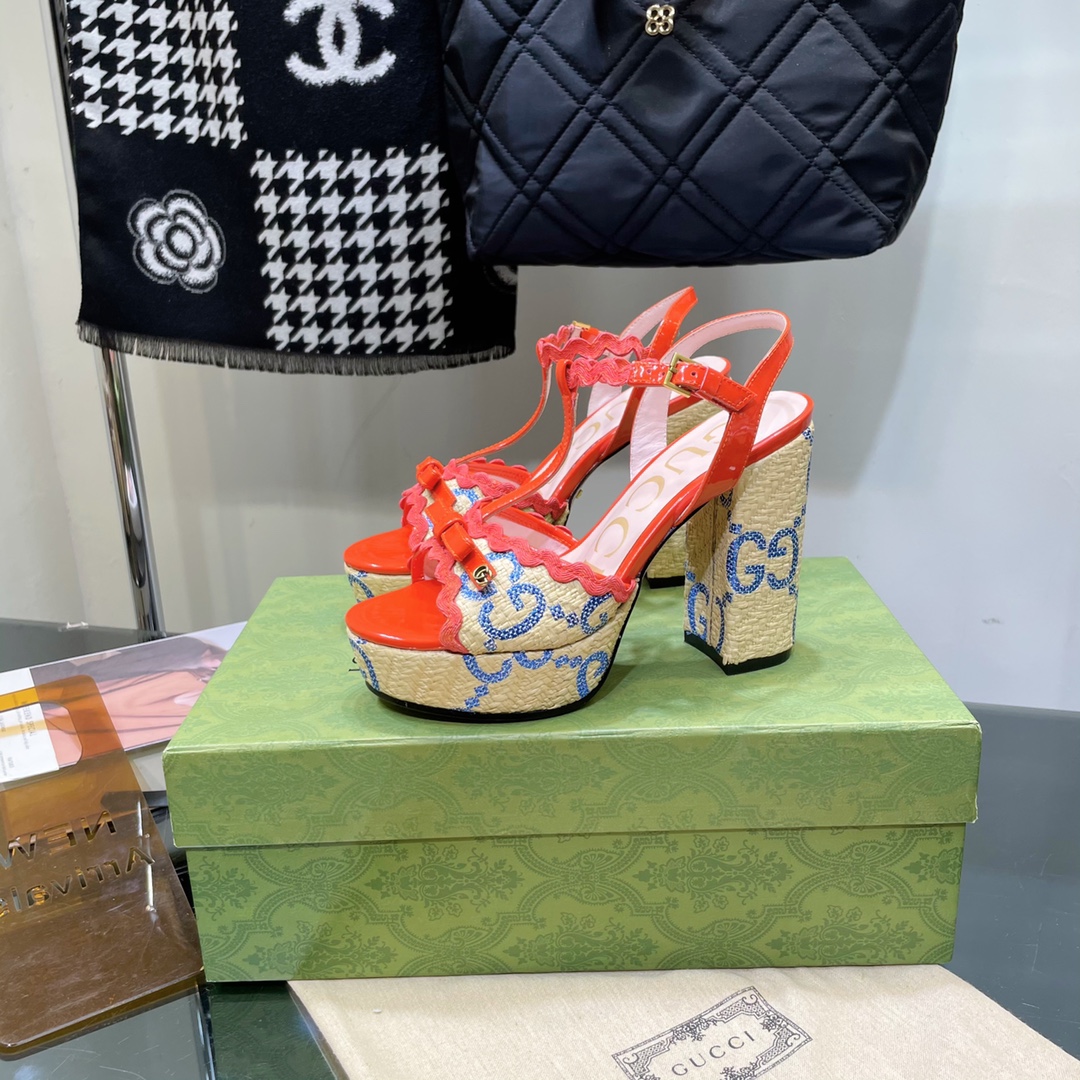 G*u*i sup*e platform sandals red ‎730022