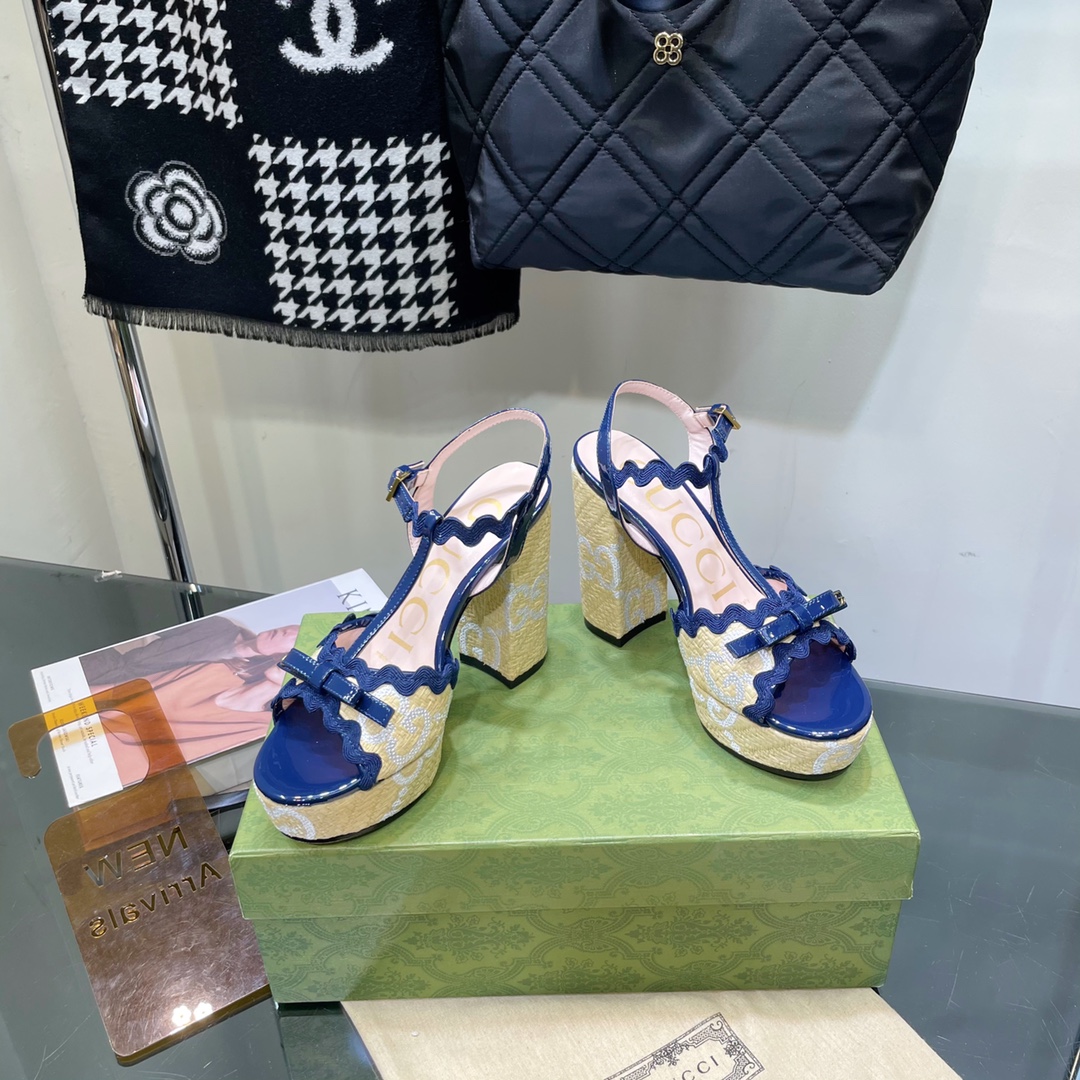 G*u*i sup*e platform sandals blue ‎730022