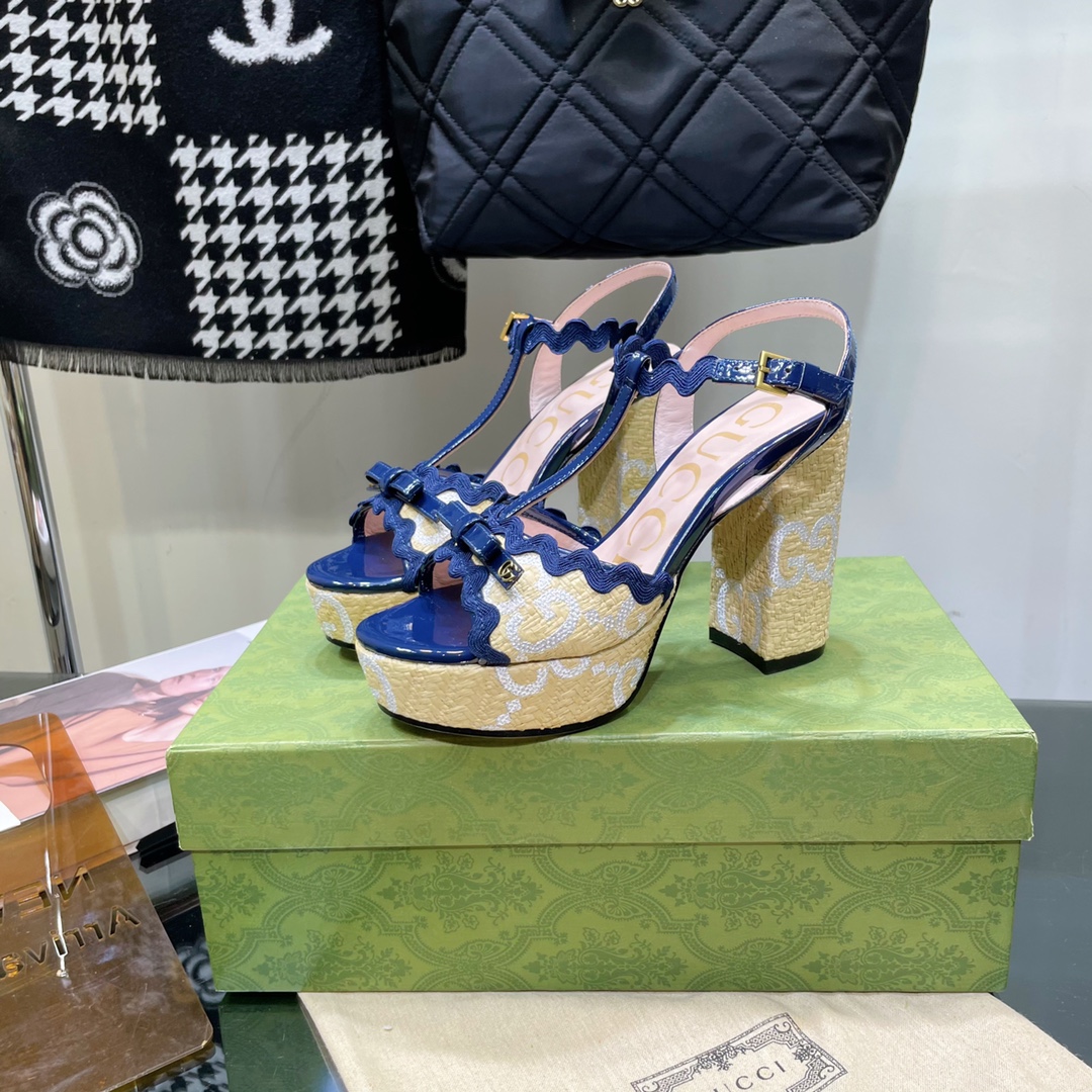 G*u*i sup*e platform sandals blue ‎730022
