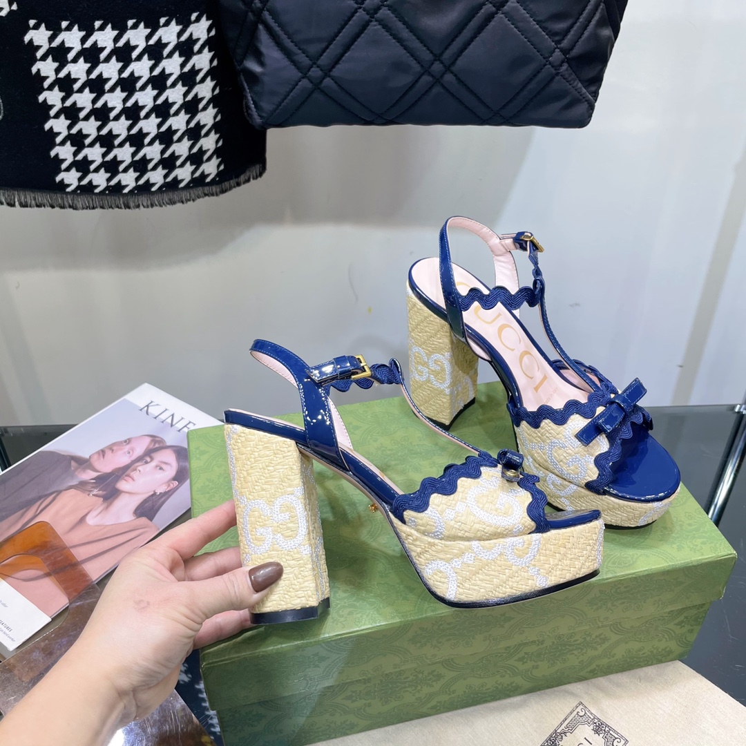 G*u*i sup*e platform sandals blue ‎730022