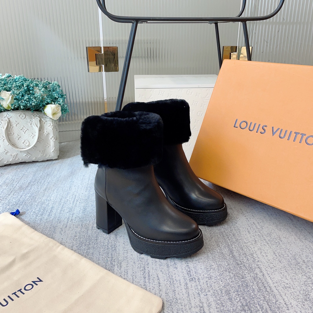 l**is V*t*n beaubourg platform ankle boot black 1aacew