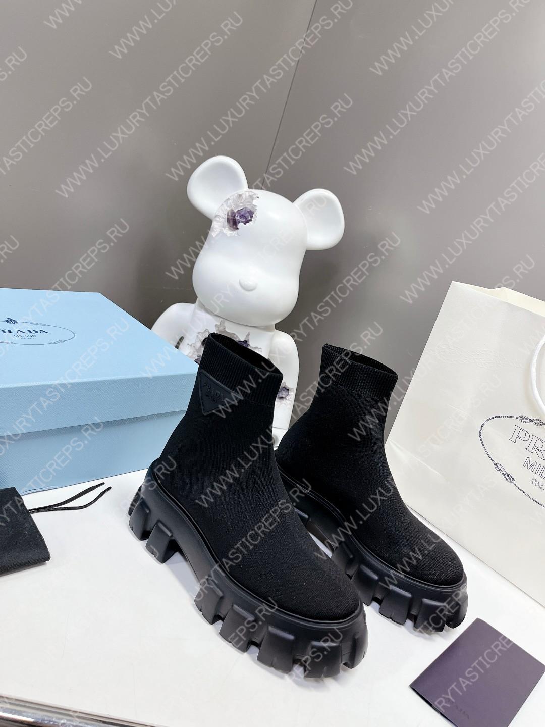 Pra*a monolith knit booties black 1t115n