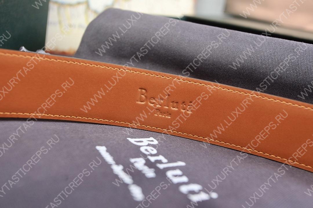 BERLUTI LEATHER BELT BROWN C0028-R1