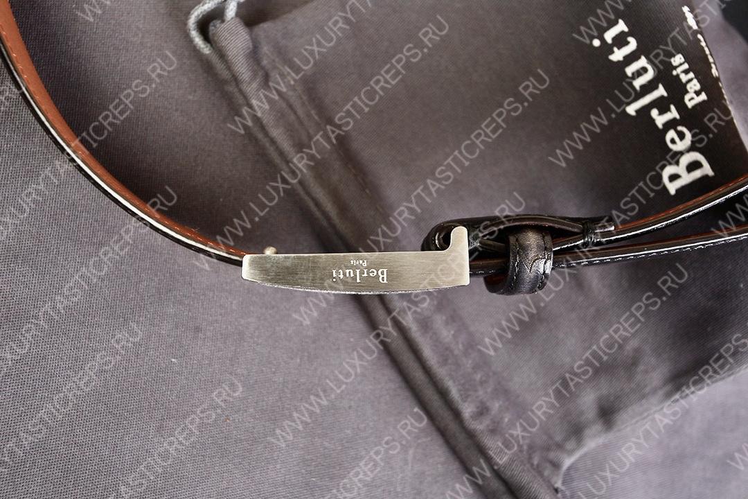 BERLUTI LEATHER BELT BLACK C0028-R1