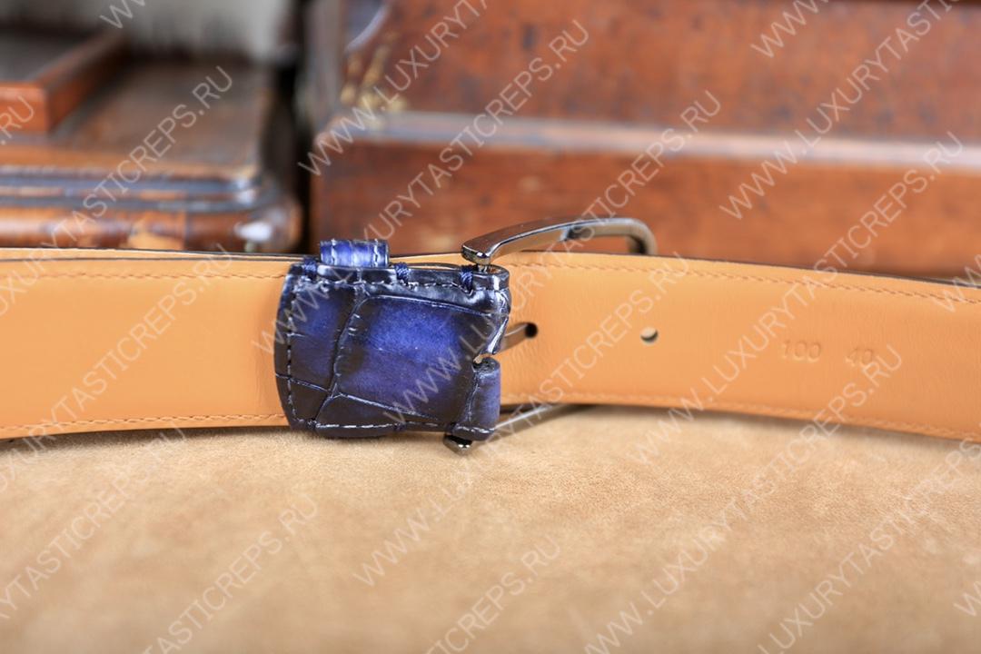 BERLUTI ALLIGATOR BELT PURPLE C0035-E2