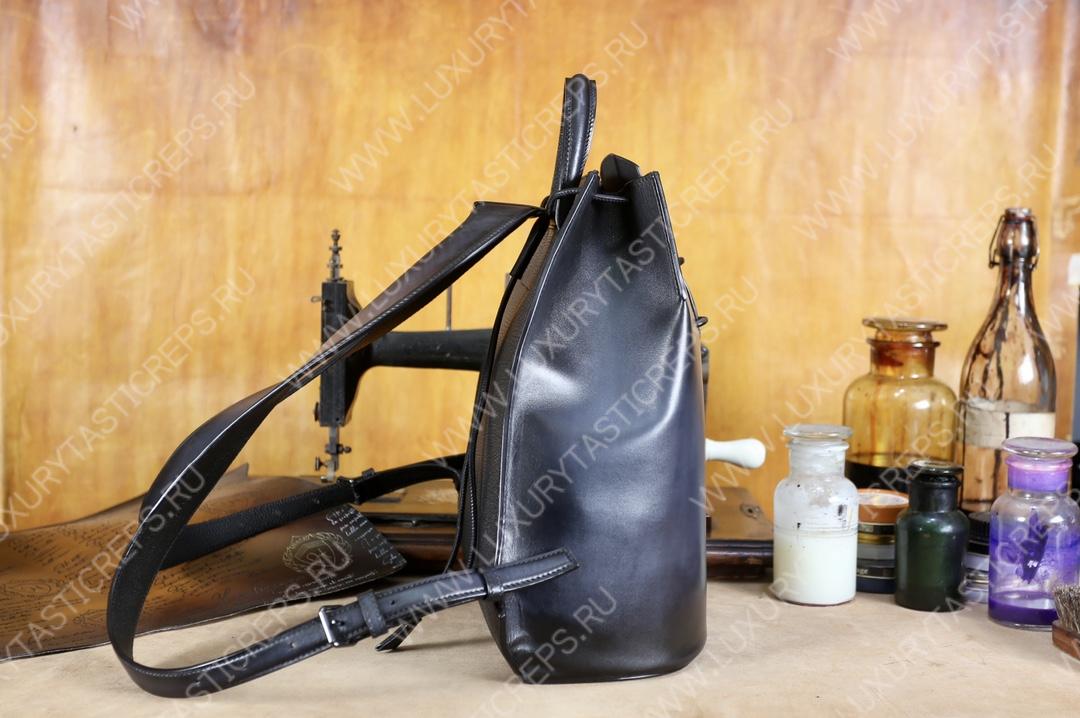 BERLUTI ALESSANDRO LEATHER BACKPACK BLACK S5589-V2