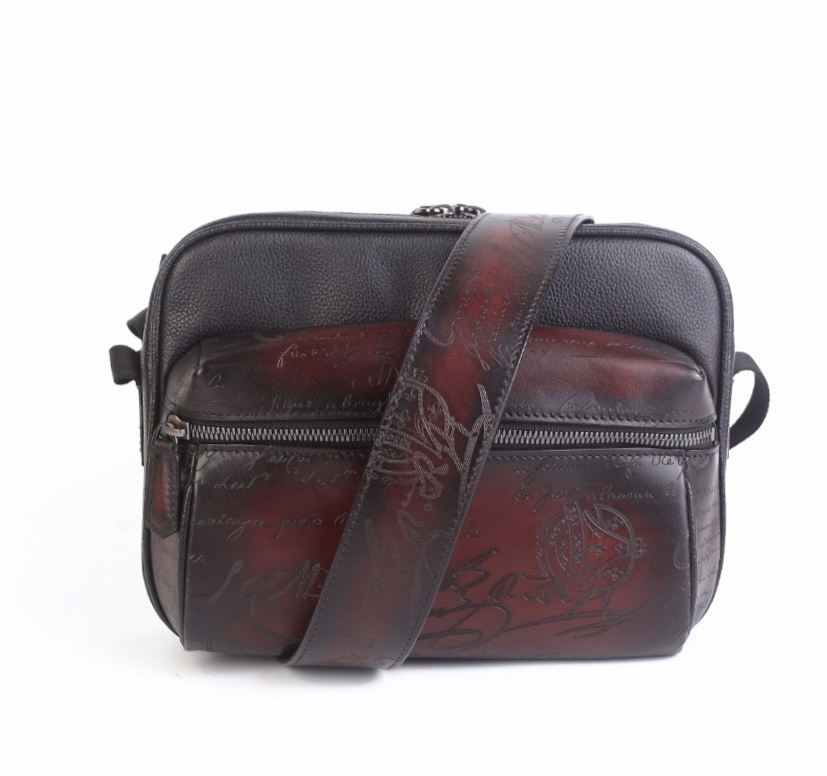 BERLUTI VENEZIA SCRITTO BACKPACK BURGUNDY S5579-V2