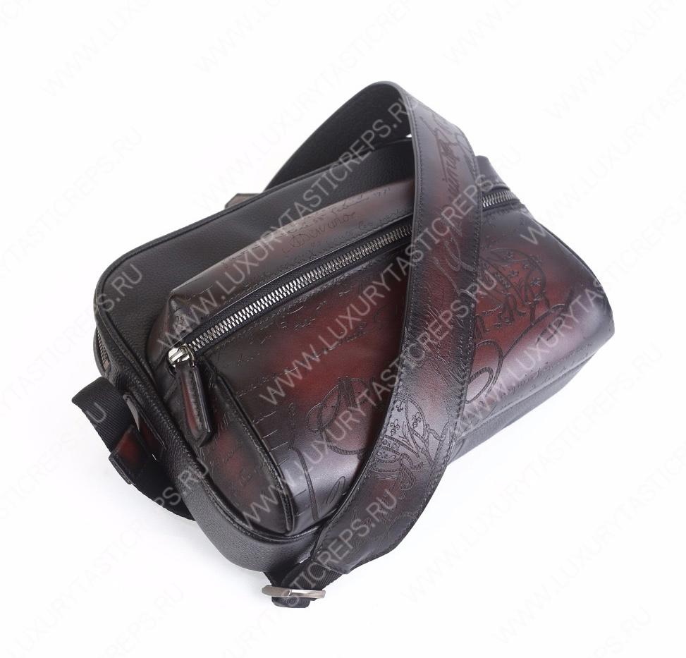 BERLUTI VENEZIA SCRITTO BACKPACK BURGUNDY S5579-V2