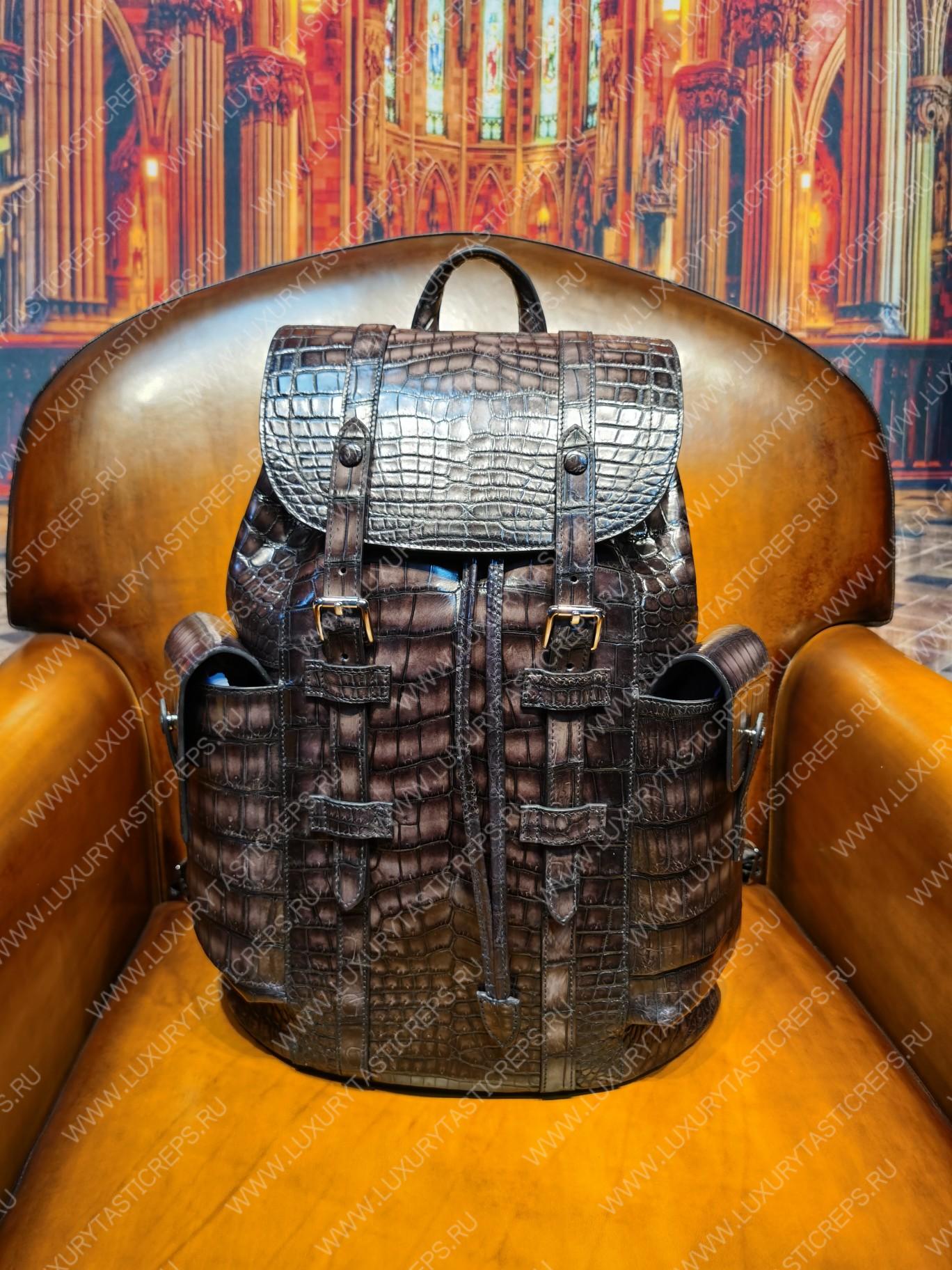 BERLUTI HORIZON BACKPACK BROWN 7D1457