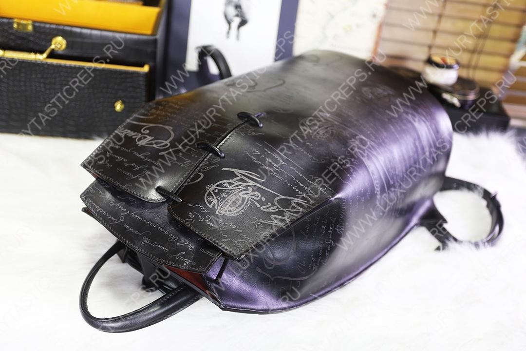 BERLUTI HORIZON MINI SCRITTO BACKPACK BLACK HORIZON_MINI-E2