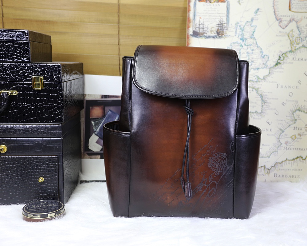 BERLUTI HORIZON MINI BACKPACK BROWN HORIZON_MINI-E2