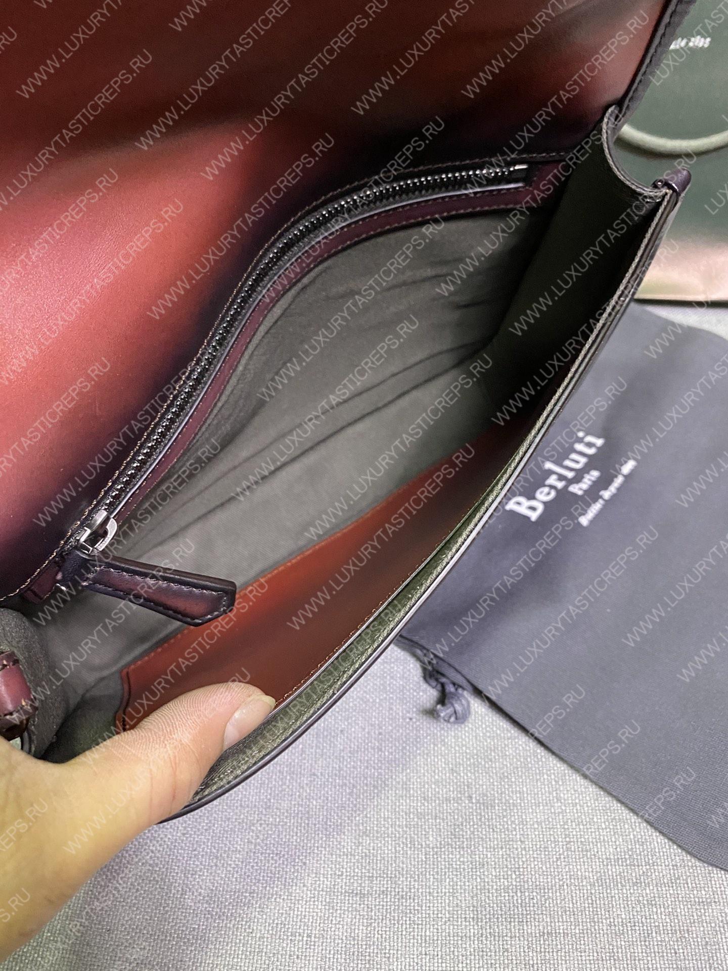 BERLUTI CIGAR CASE 3 BURGUNDY 748751V