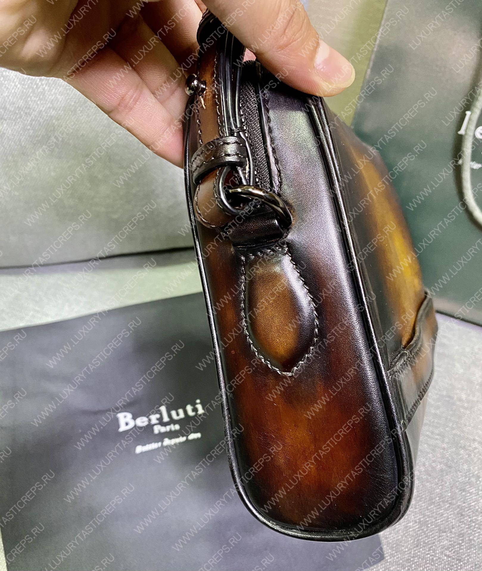 BERLUTI VOLUME STRAP CLUTCH ROSEWOOD NINO_VOLUME_STRAP_NEO-V2