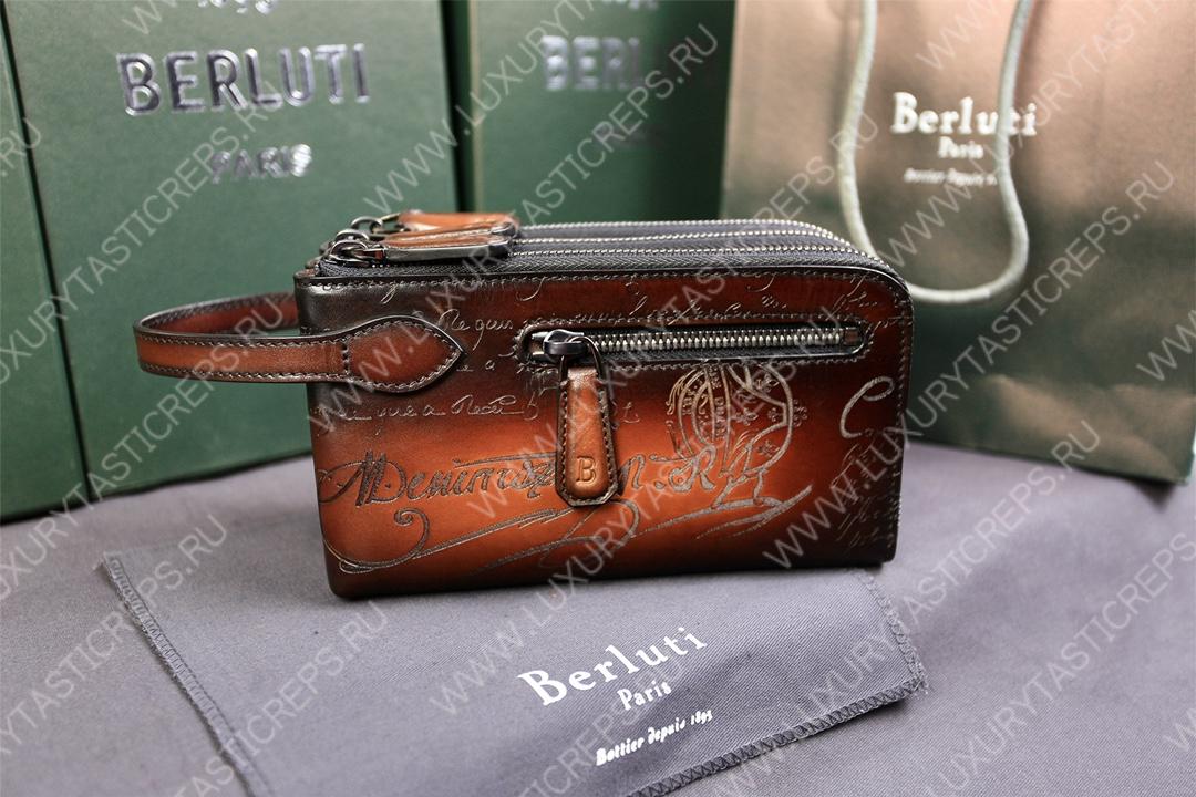BERLUTI TIRIWA SCRITTO LEATHER POUCH CACAO INTENSO TIRIWA_NEO-JOUR-V2