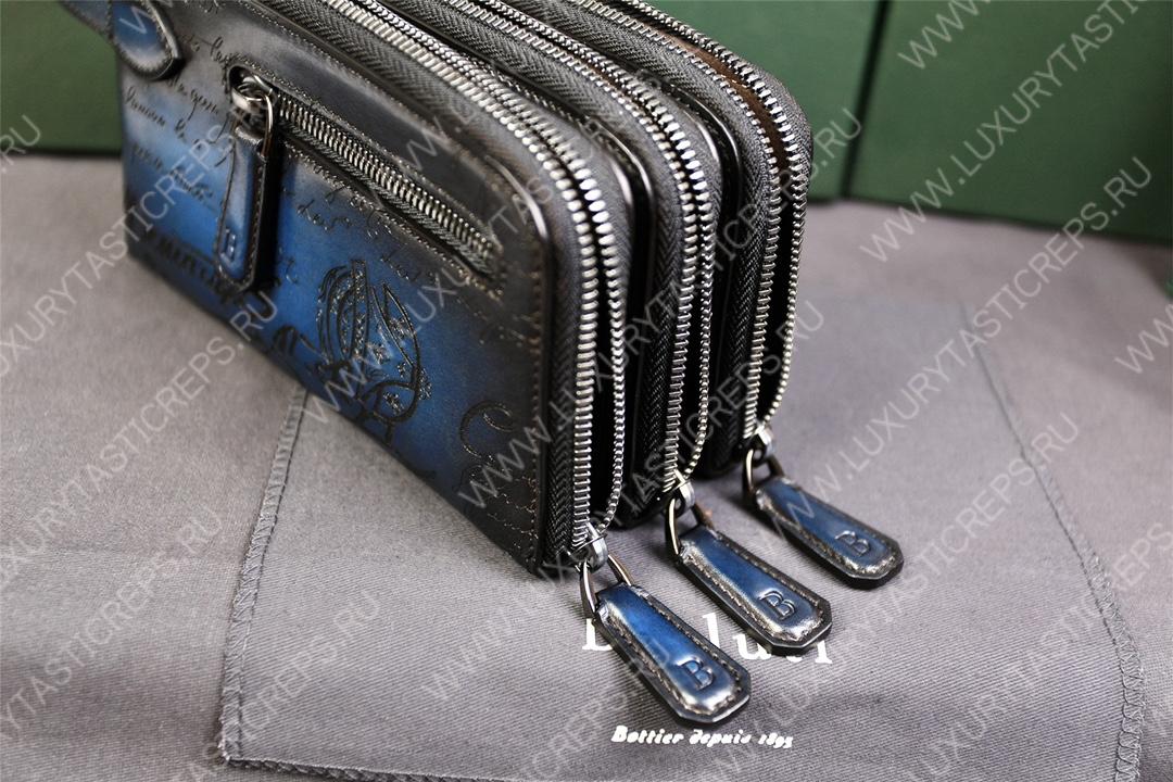 BERLUTI TIRIWA SCRITTO LEATHER POUCH BLUE TIRIWA_NEO-JOUR-V2