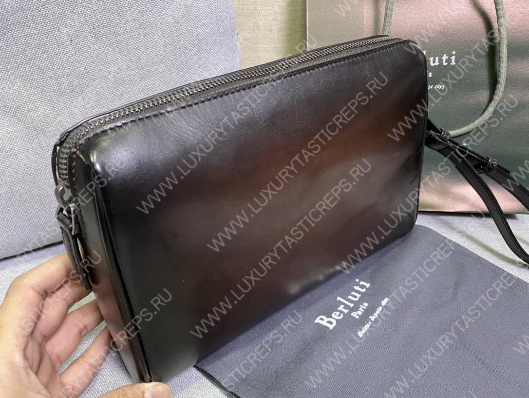 BERLUTI TERSIO SCRITTO POUCH INTENSE COCOA TERSIO_NEO-JOUR-V84