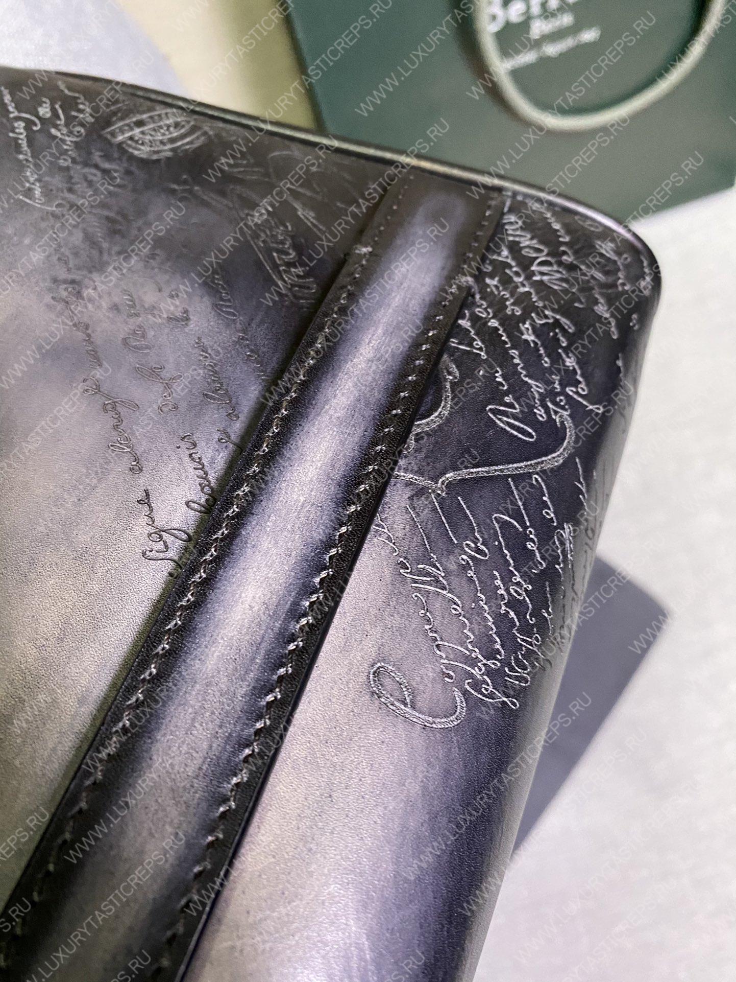 BERLUTI TERSIO SCRITTO POUCH BLACKGREY TERSIO_NEO-JOUR-V84