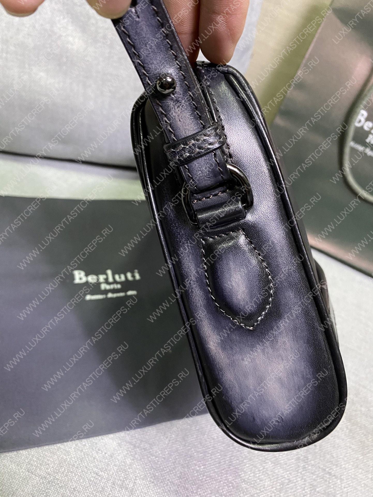 BERLUTI TERSIO SCRITTO POUCH BLACKGREY TERSIO_NEO-JOUR-V84