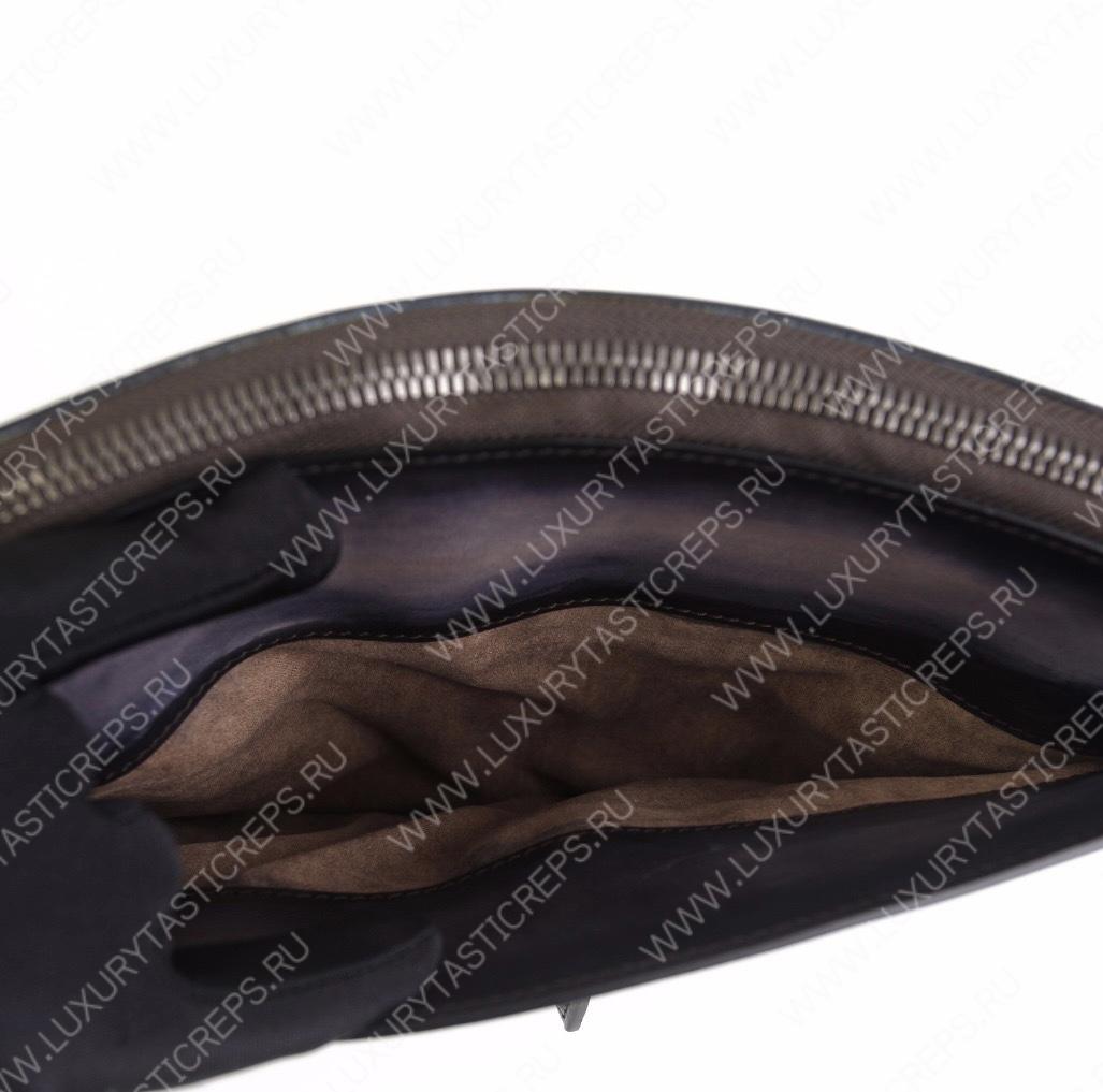 BERLUTI VENEZIA SCRITTO CLUTCH BLACK GREY NINO_TGM_NEO-V2