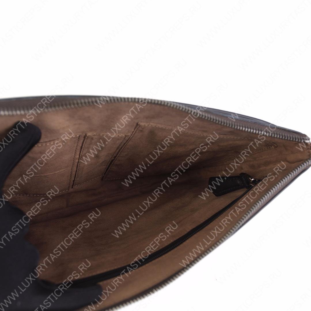 BERLUTI VENEZIA SCRITTO CLUTCH BLACK GREY NINO_TGM_NEO-V2