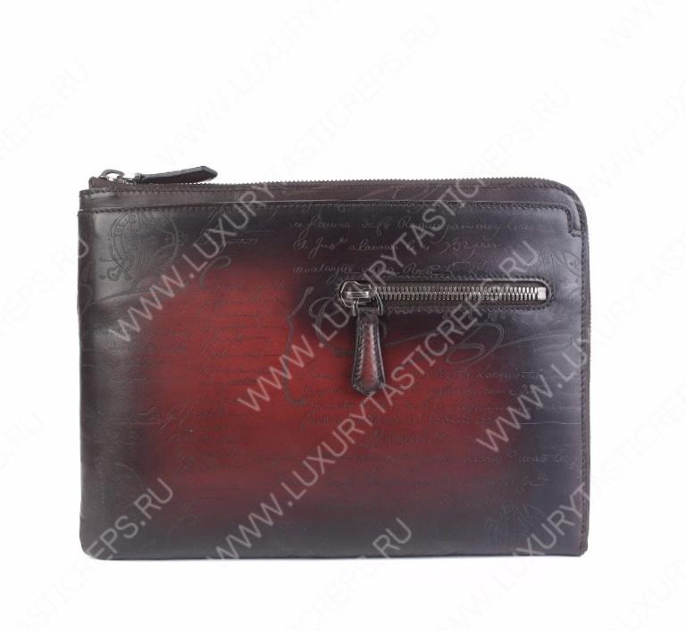 BERLUTI VENEZIA SCRITTO CLUTCH BURGUNDY NINO_TGM_NEO-V2