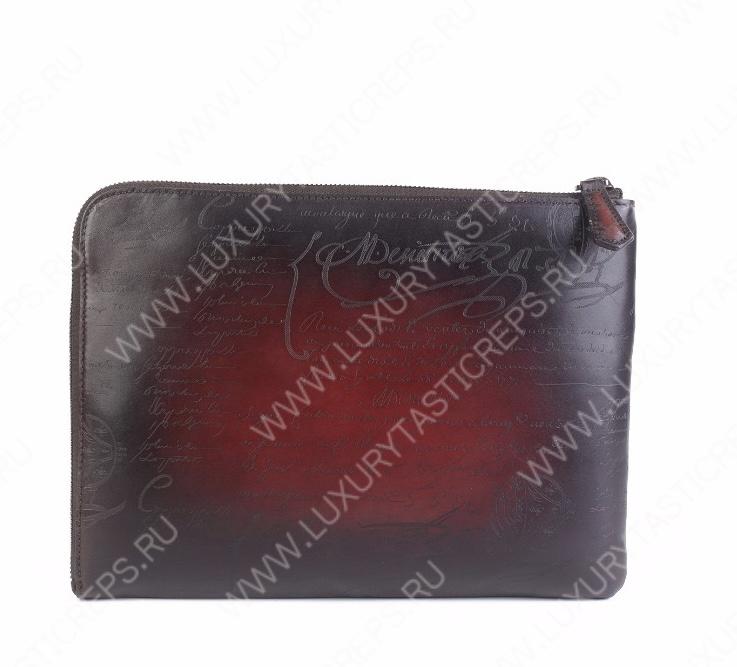 BERLUTI VENEZIA SCRITTO CLUTCH BURGUNDY NINO_TGM_NEO-V2