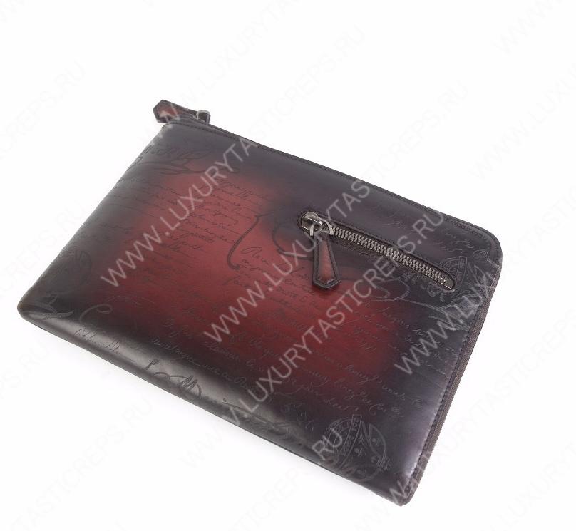 BERLUTI VENEZIA SCRITTO CLUTCH BURGUNDY NINO_TGM_NEO-V2