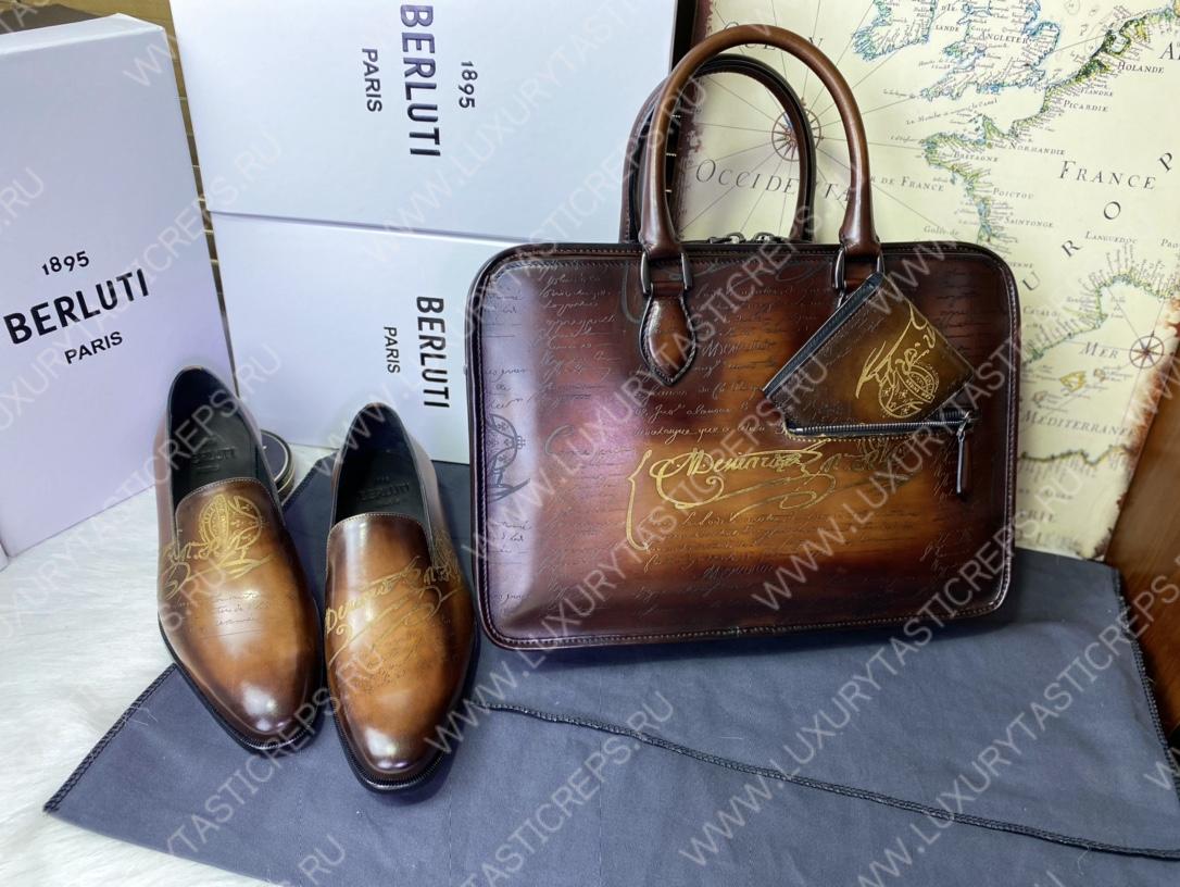 BERLUTI JOUR MINI BROWN 734285V