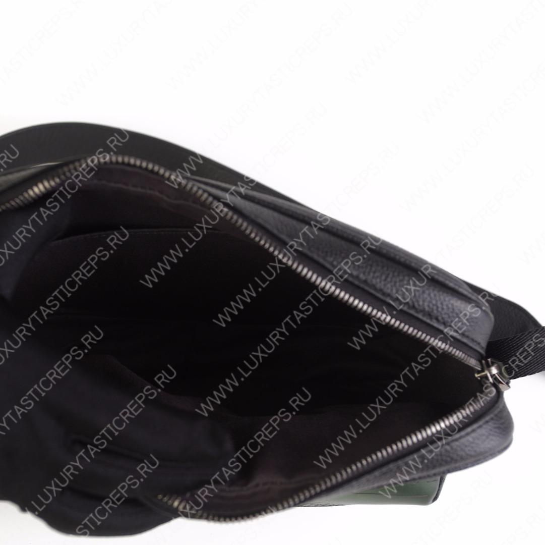BERLUTI SCRITTO MESSENGER BAG BLACK GREY AND GREEN S-1063