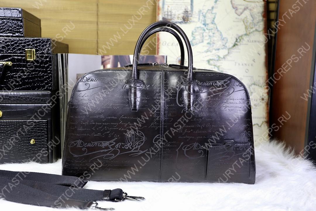BERLUTI TRAVEL BAG DARK BROWN 342333V
