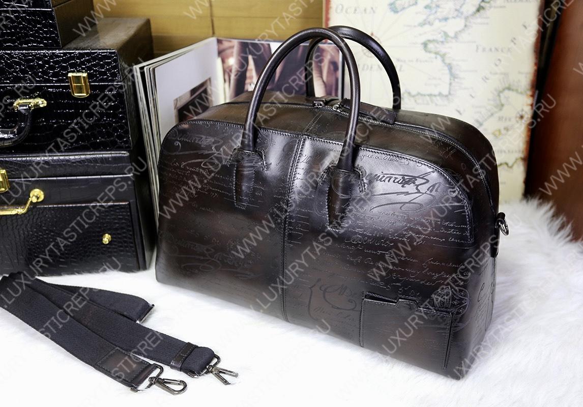 BERLUTI TRAVEL BAG DARK BROWN 342333V