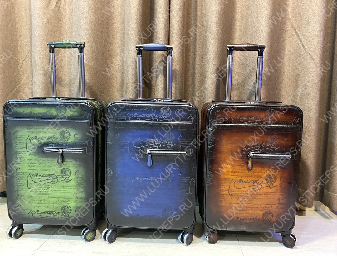 BERLUTI FORMULA 1004 ROLLING SUITCASE BROWN 1004_II-SCRITTO
