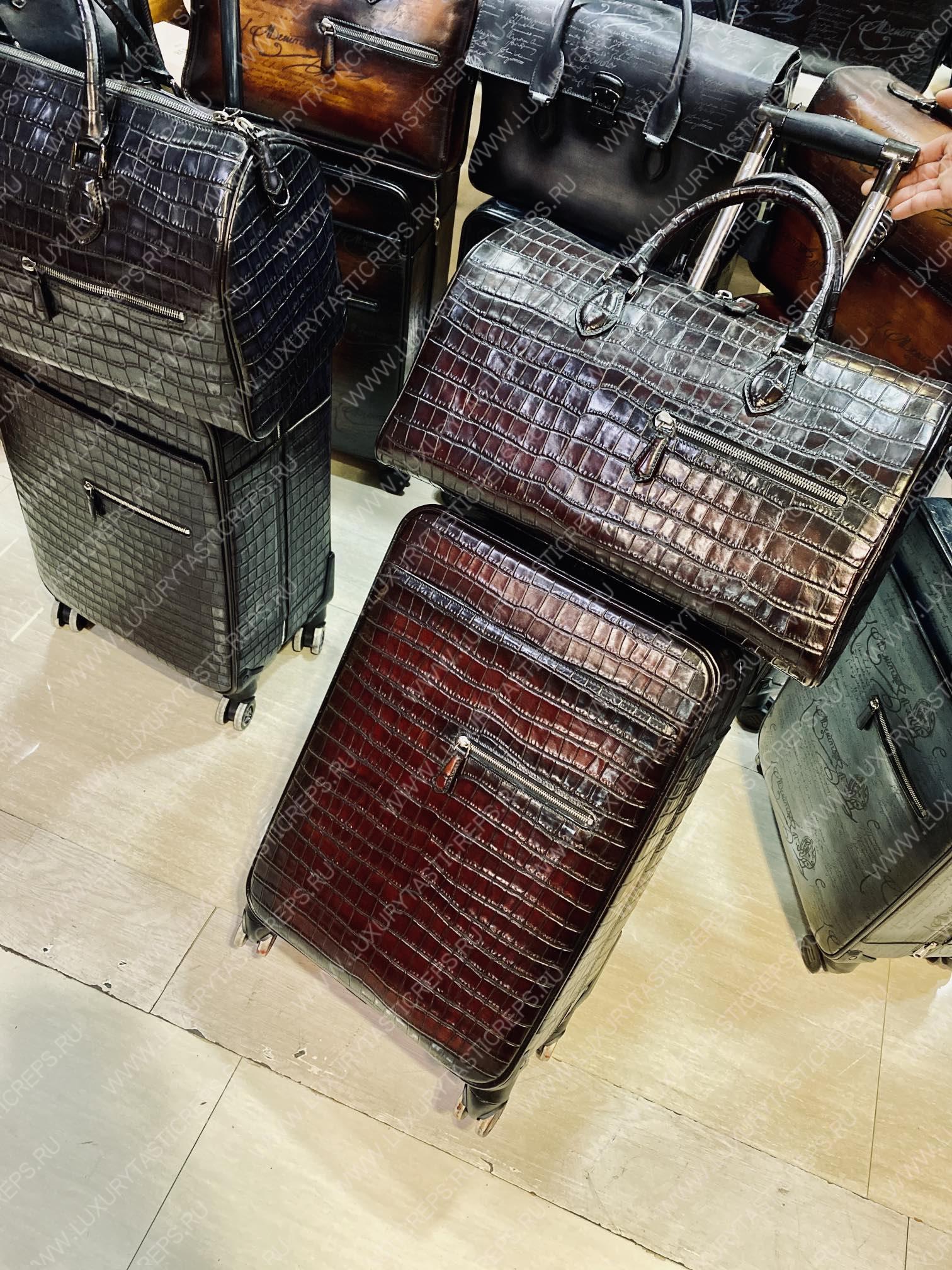 BERLUTI FORMULA 1004 ROLLING SUITCASE BROWN 1004_II-SCRITTO